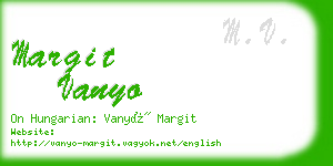 margit vanyo business card